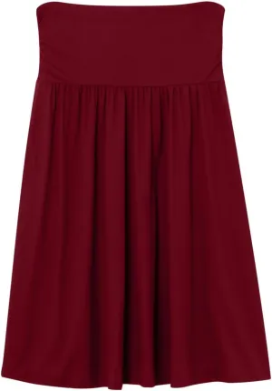 Women's Skirts Skirts for Women Regular and Plus Size Skirt with Pockets Below The Knee Length Ruched Flowy Midi