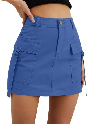 Women's Skorts for Woman Casual Mini High Waist Solid Workwear Skirts,XS-XL
