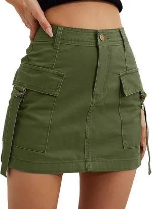 Women's Skorts for Woman Casual Mini High Waist Solid Workwear Skirts,XS-XL