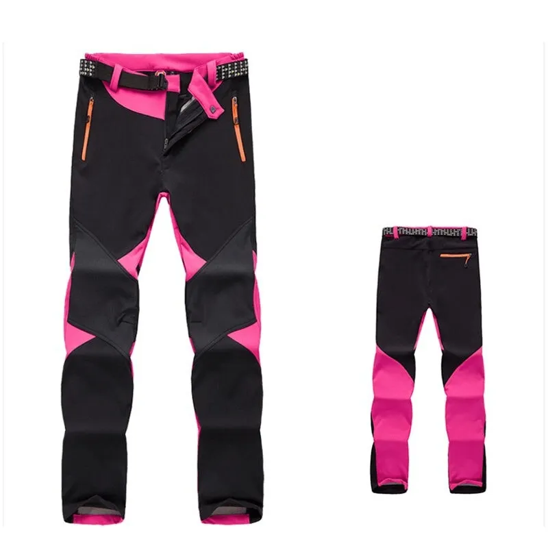 Women's Softshell Skiing Pants / Fleece Outdoor Trekking Trousers - SF0716