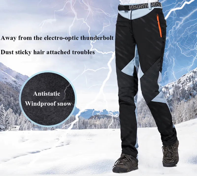 Women's Softshell Skiing Pants / Fleece Outdoor Trekking Trousers - SF0716