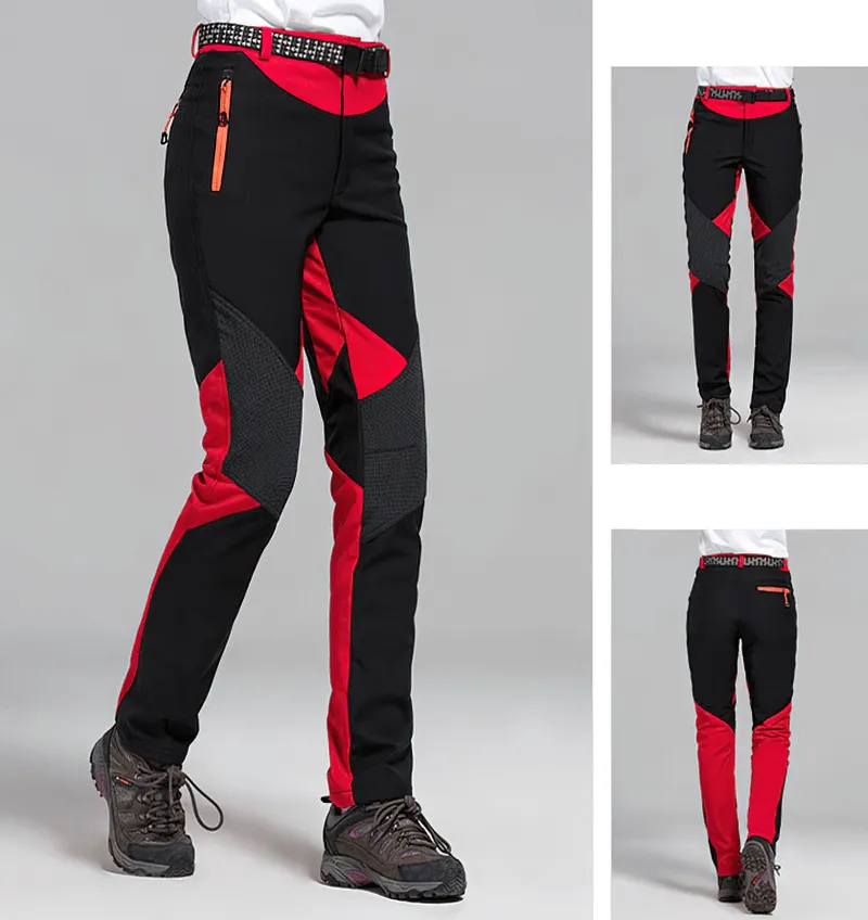 Women's Softshell Skiing Pants / Fleece Outdoor Trekking Trousers - SF0716