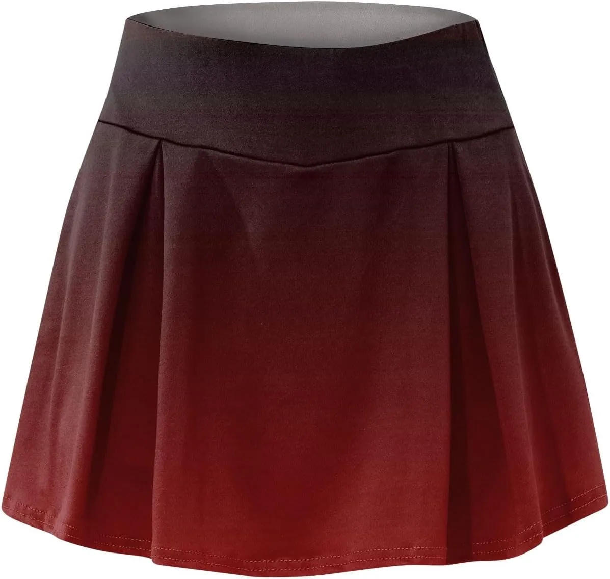Women's Summer Athletic Loose Trendy Quick Dry Elastic High Waist Color Gradient Yoga Fitness Tennis Skirts 2025, S-5XL