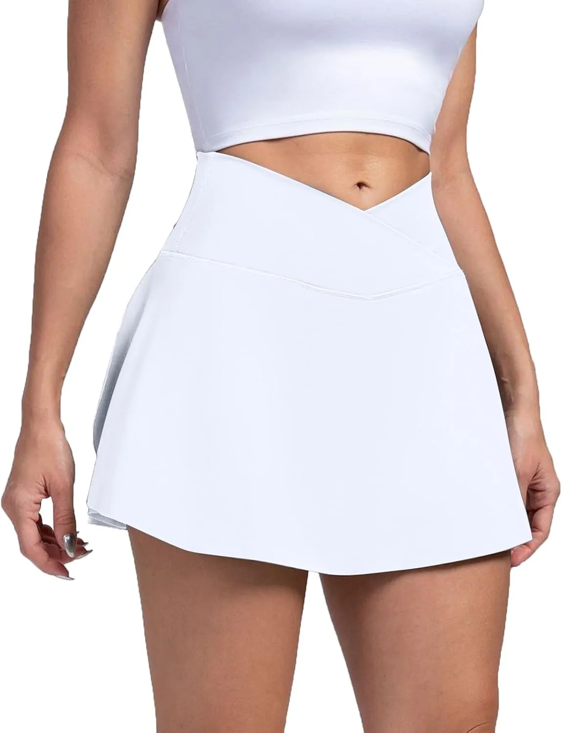 Women's Summer Athletic Loose Trendy Quick Dry Elastic High Waist Solid Color Yoga Fitness Tennis Skirts 2025, S-2XL