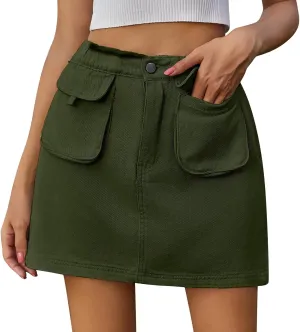 Women's Summer Casual Denim Y2K High Waist Work Skirts