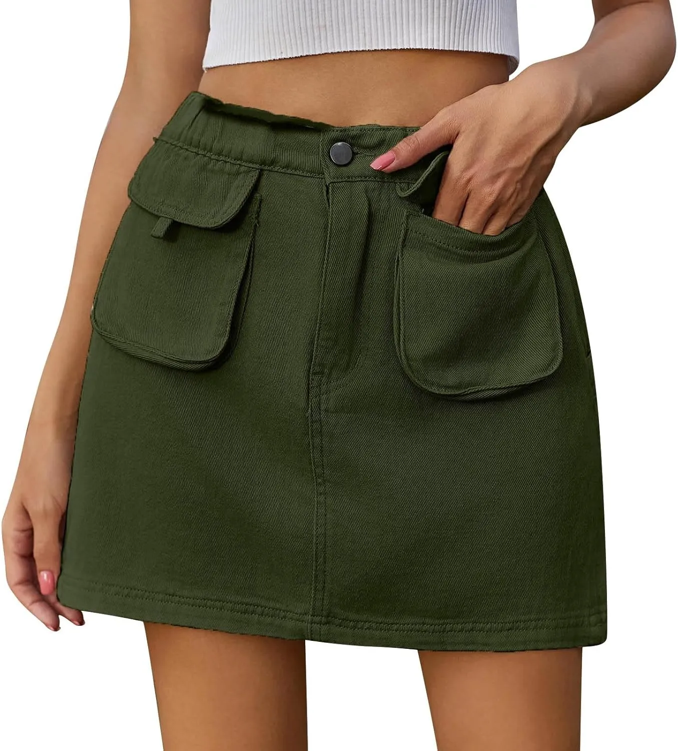 Women's Summer Casual Denim Y2K High Waist Work Skirts