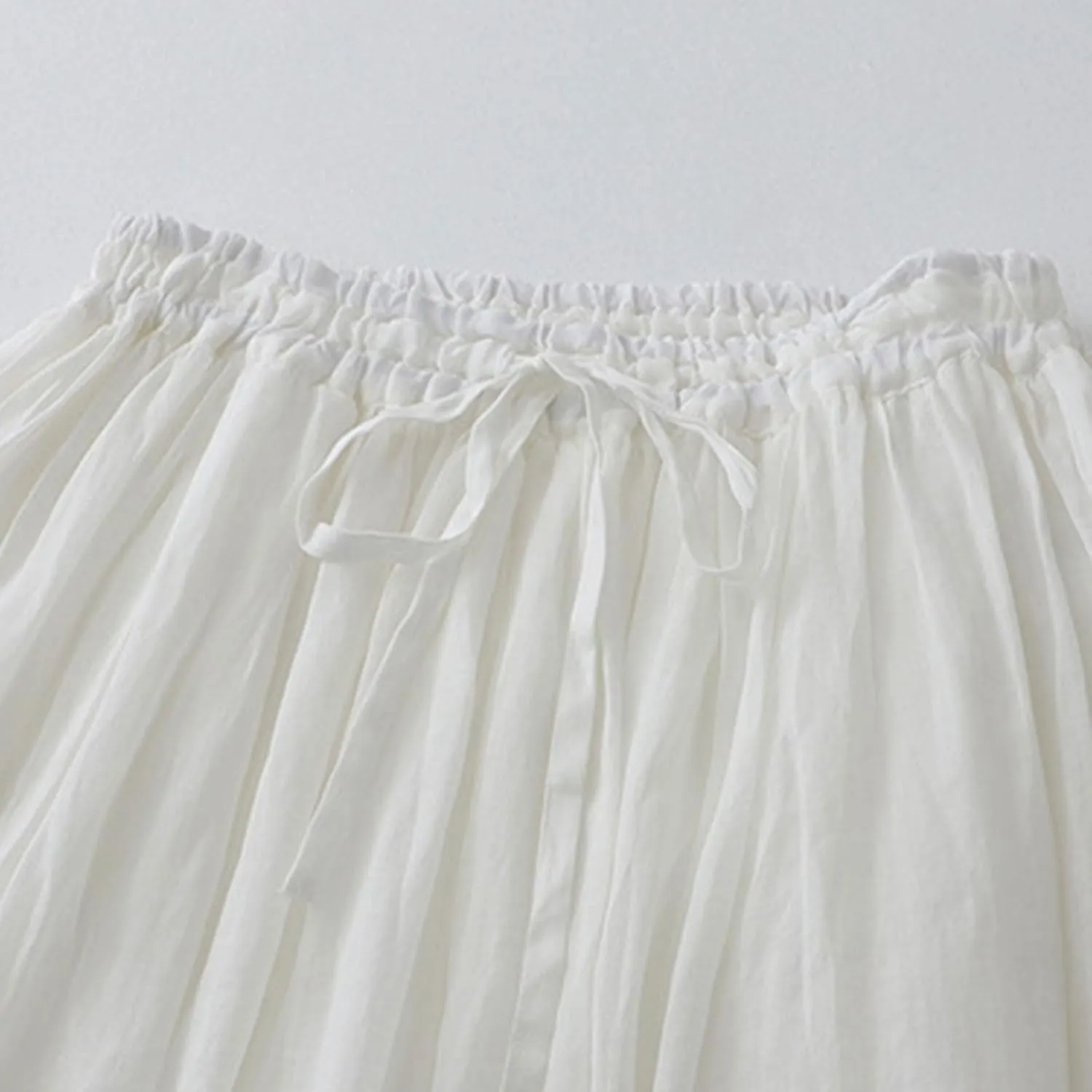 Women's Summer Casual Maxi Skirts High Waist Ruffle Solid Pleated Tiered Skirt
