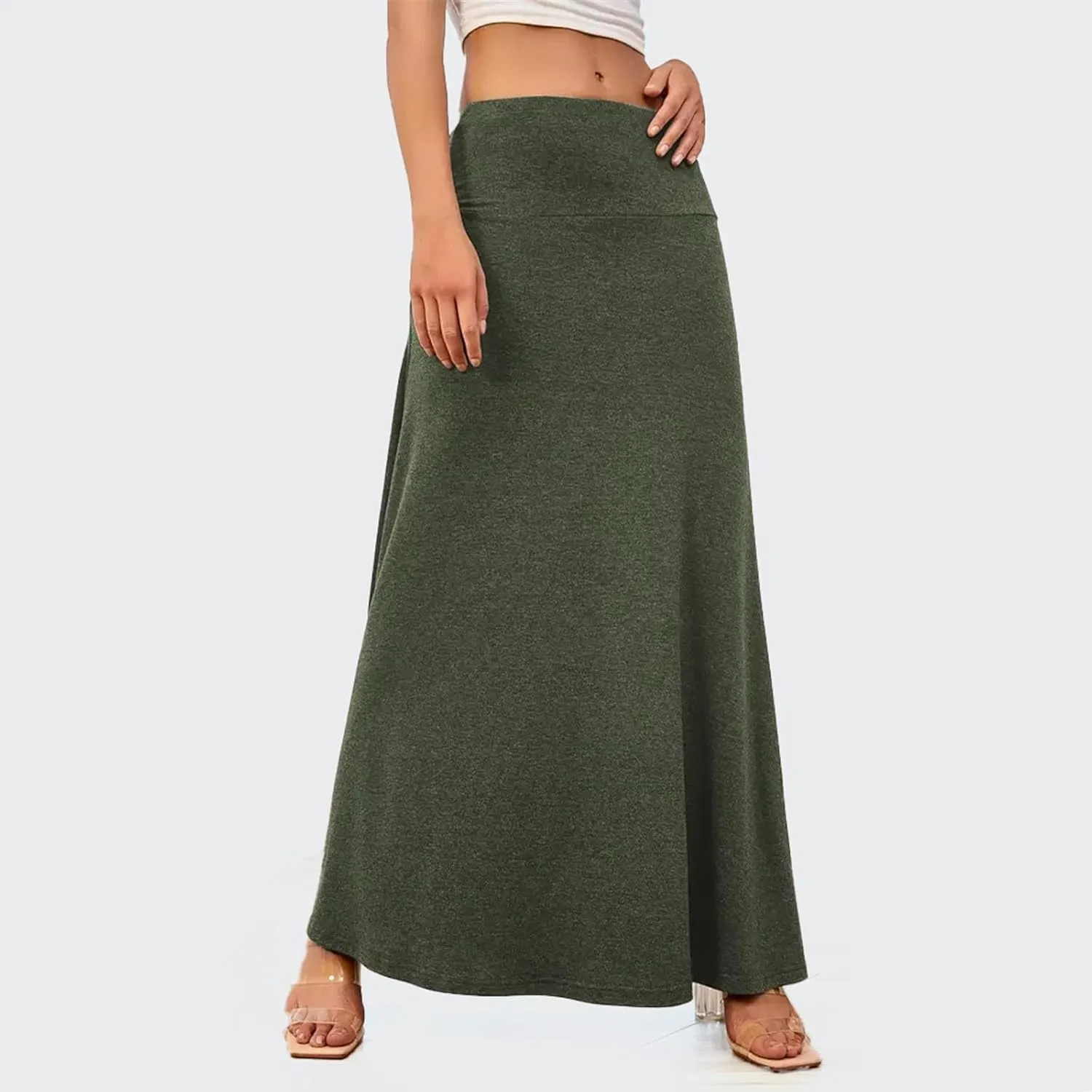 Women's Summer Skirts 2025 Bohemian High Waist Flowy Maxi Skirt A-Line Design