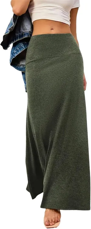 Women's Summer Skirts 2025 Bohemian High Waist Flowy Maxi Skirt A-Line Design
