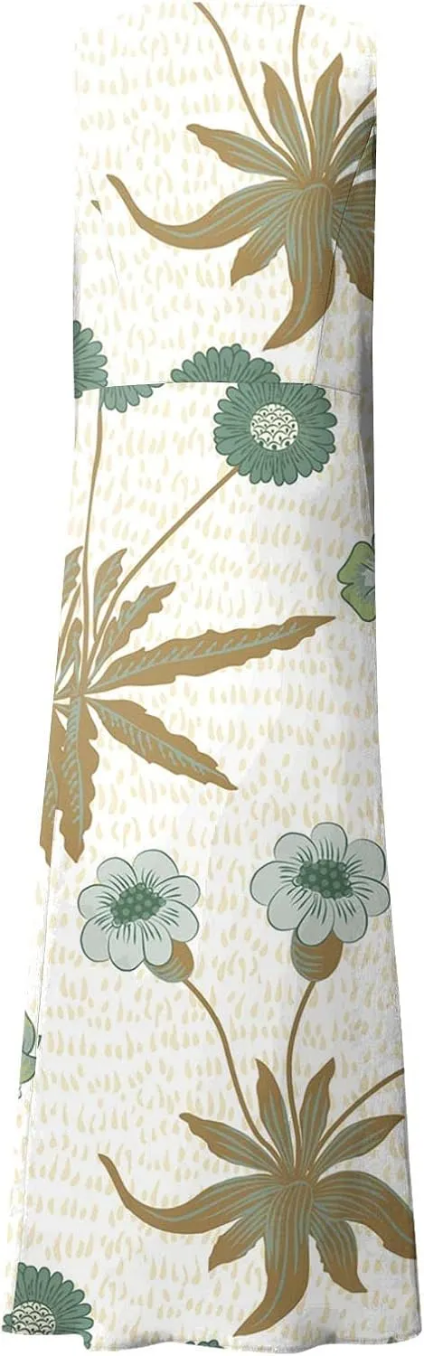 Women's Summer Sleeveless Cotton Tank Dress Casual Loose A-Line Midi Long Beach Dresses Sundress with Pockets
