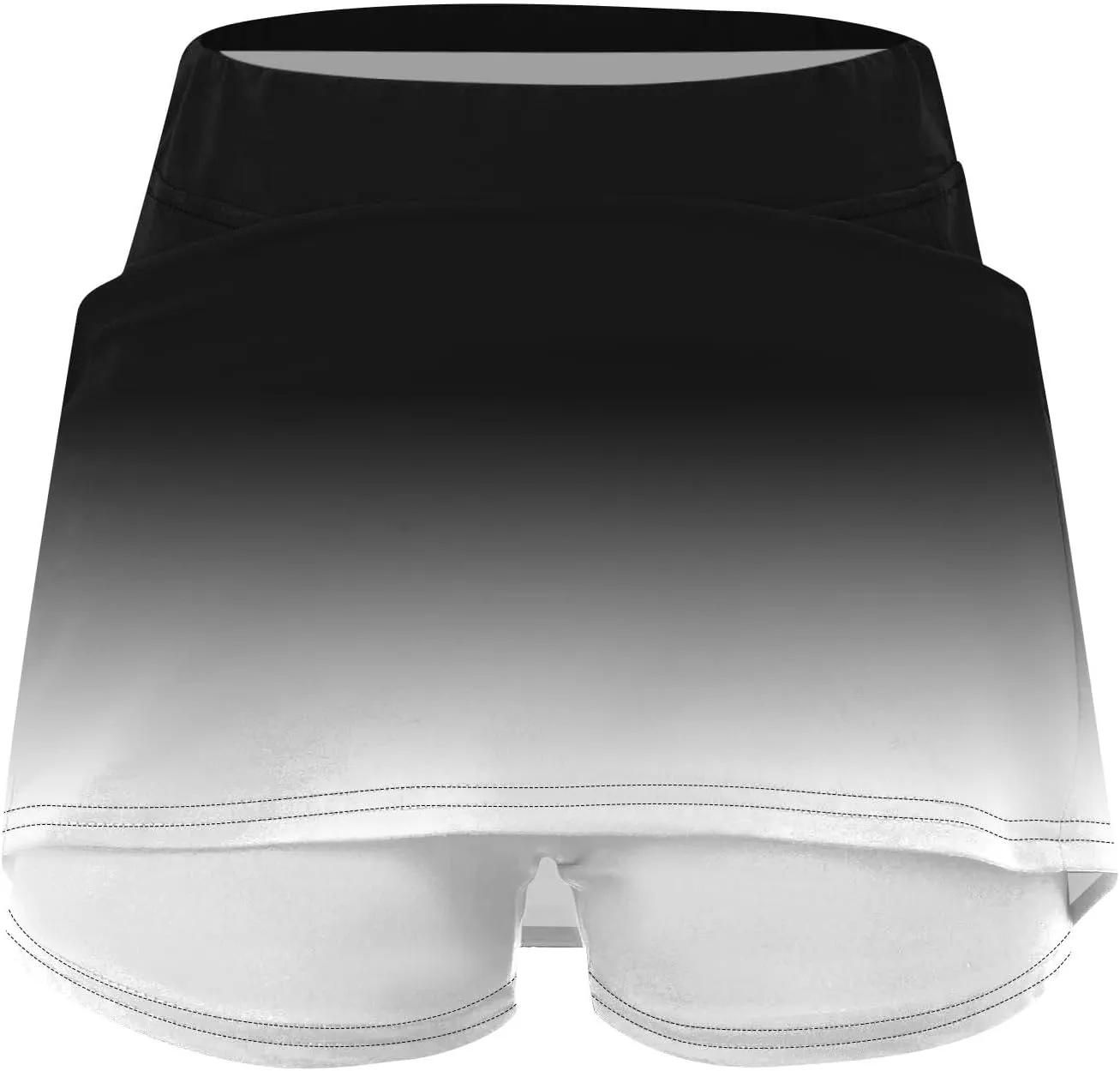 Women's Tennis Golf Skirts Gradient High Waisted Inner Shorts for Athletic Skorts with Pockets, S-5XL