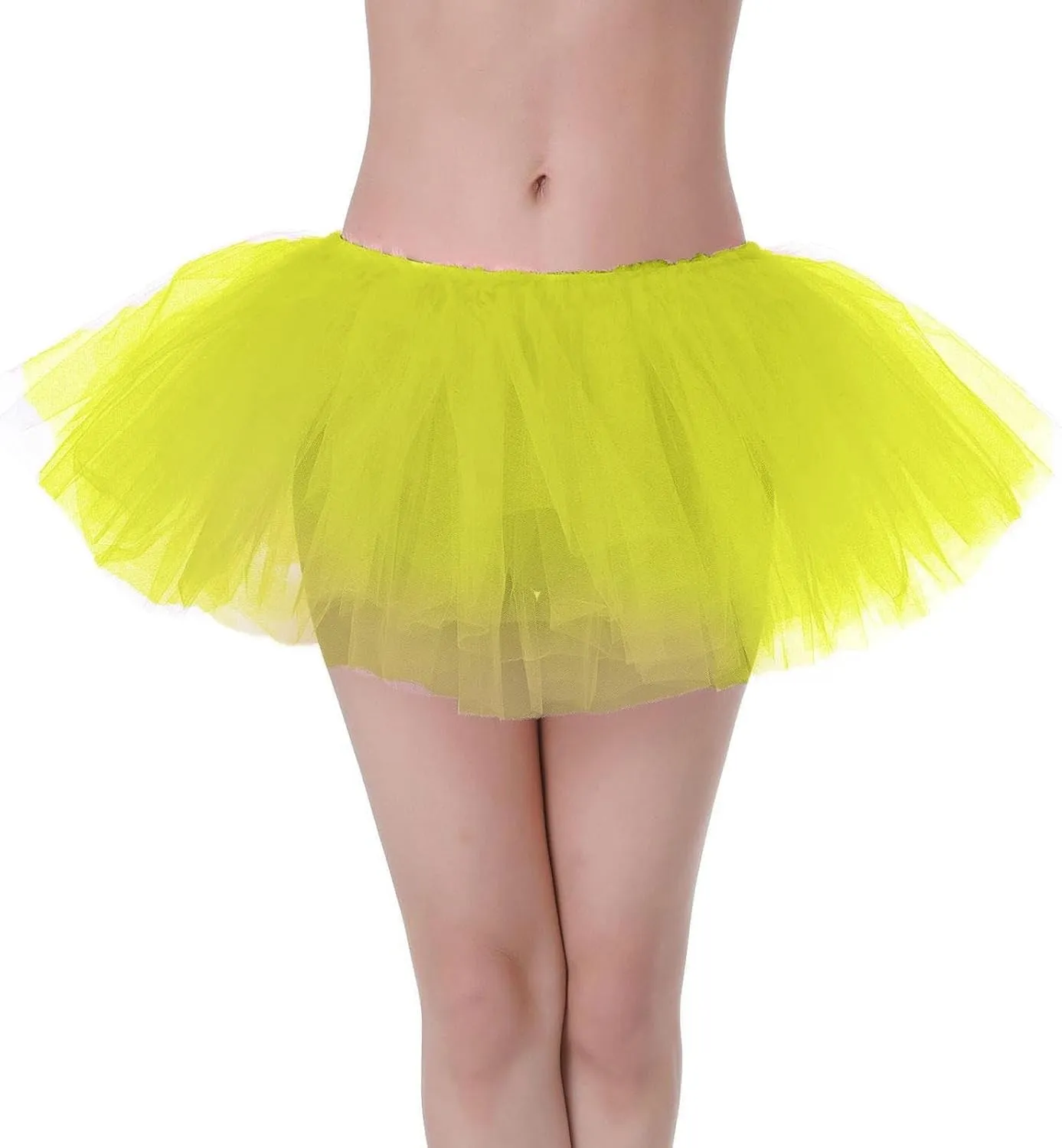 Women's Tulle Tutu Fancy Tutu Skirt 80's Costume Skirt Party Elastic Waist Chiffon Princess Soft Ballet Dance Tutus for Adult